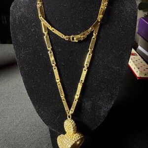 Disney Couture Mickey ears gold tone